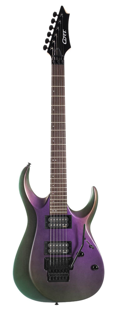 Cort X300 FPU Electric Guitar Flip Purple finish-Buzz Music