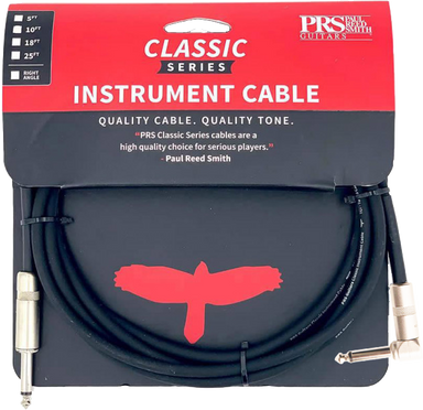 PRS Classic Instrument Cable, Stright to Right Angle, 10 Foot-Buzz Music