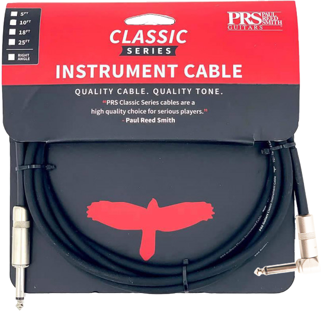 PRS Classic Instrument Cable, Stright to Right Angle, 10 Foot-Buzz Music