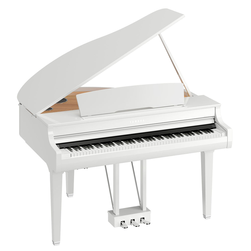 Yamaha CSP-295GPWH Smart Digital Piano with Stream Lights - Polished White-Buzz Music