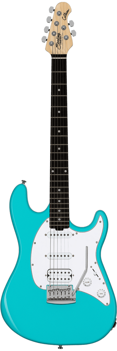 Music Man Sterling Cutlass CT20 Hss Electric Blue Amaranth Neck-Buzz Music