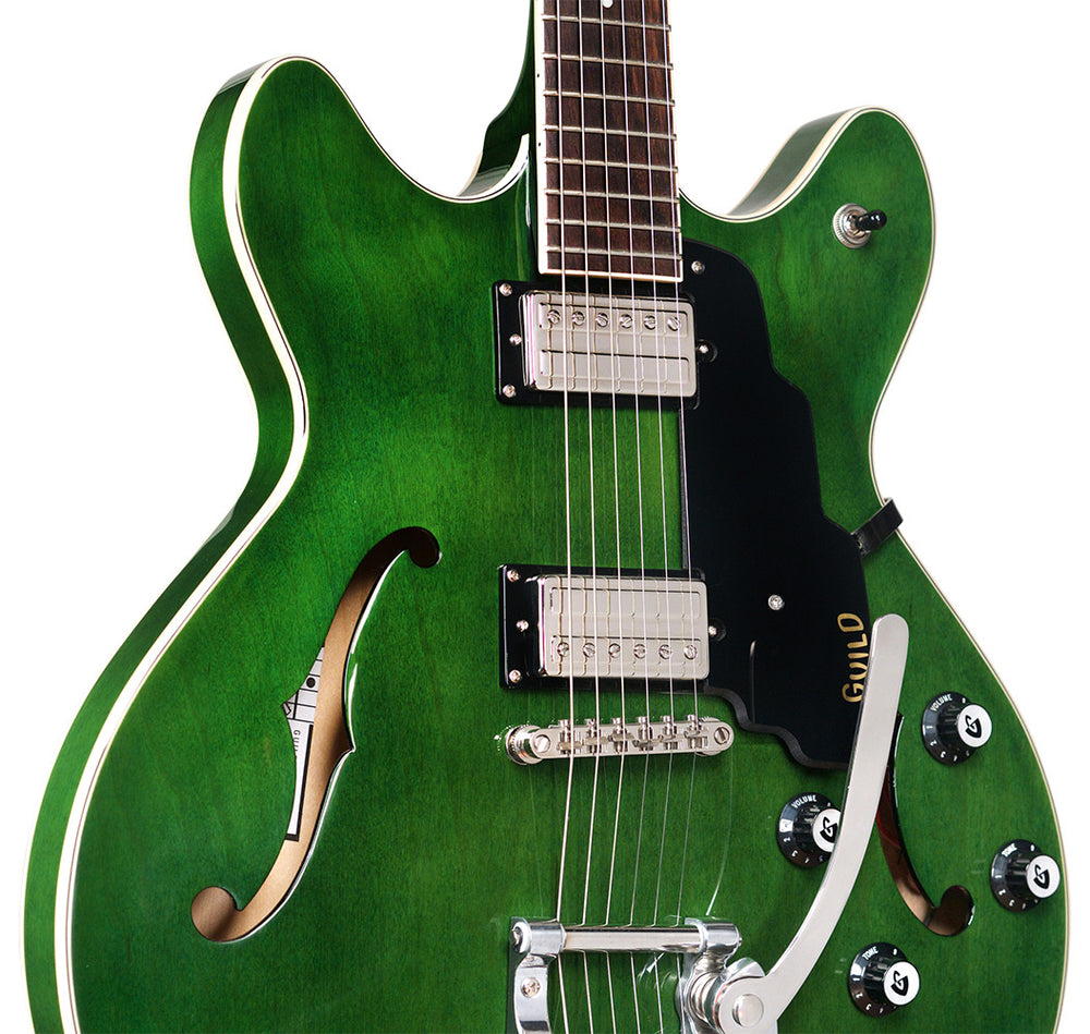 Guild Starfire I Double Cutaway Semi-Hollow Electric Guitar with Guild Vibrato Tailpiece - Green