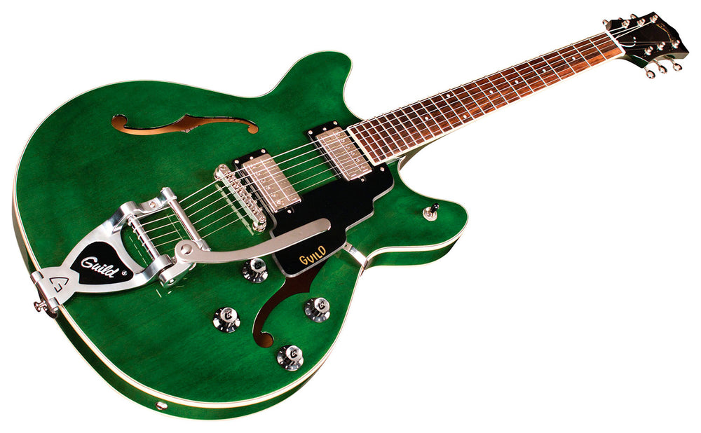Guild Starfire I Double Cutaway Semi-Hollow Electric Guitar with Guild Vibrato Tailpiece - Green