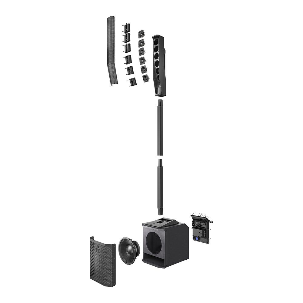 EV EVOLVE30M Loudspeaker Portable Column with QuickSmart DSP, 8-channel Mixer and Bluetooth - Black-Buzz Music