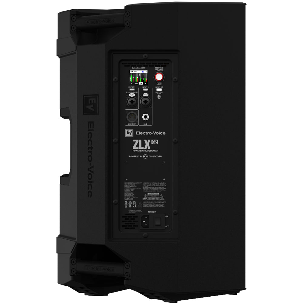 EV ZLX-12P-G2 Loudspeaker Powered Portable 2-way 12Inch LF - 1.4Inch HF - 1000W 90 x 60 Deg - DSP with Bluetooth-Buzz Music