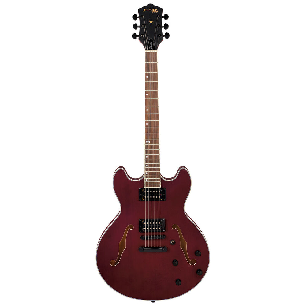 Northstar Pro Hollow Body Electric Guitar - Pore Cherry Satin-Buzz Music