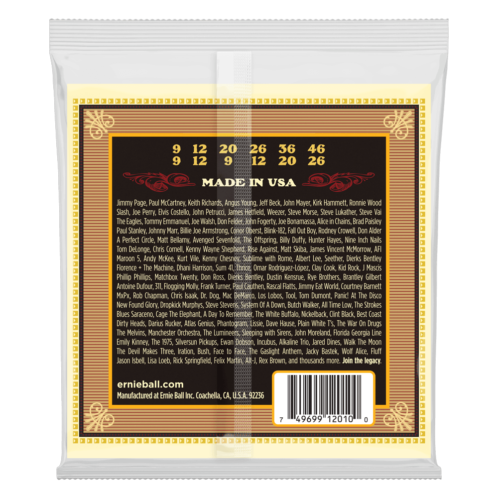 Ernie Ball Earthwood Light 12-String 80/20 Bronze Acoustic Guitar Strings - 9-46 Gauge-Buzz Music