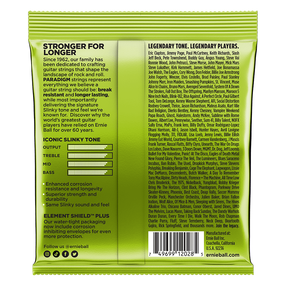 Ernie Ball Regular Slinky Paradigm 7-String Electric Guitar Strings - 10-56 Gauge-Buzz Music