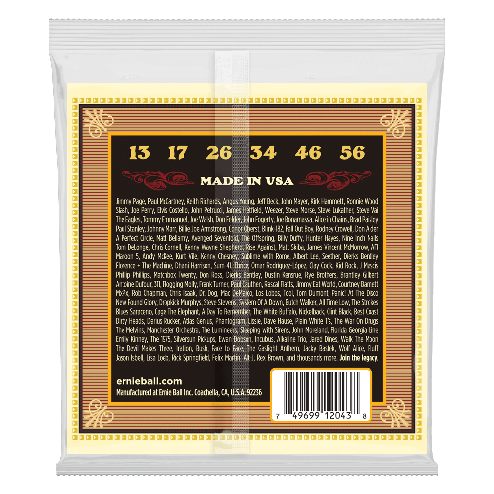 Ernie Ball Earthwood Silk & Steel Regular 80/20 Bronze Acoustic Guitar Strings - 13-56 Gauge-Buzz Music