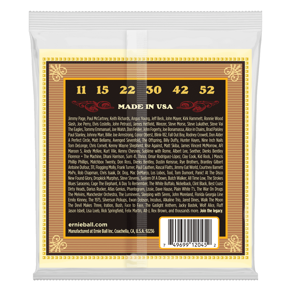 Ernie Ball Earthwood Silk & Steel Soft 80/20 Bronze Acoustic Guitar Strings - 11-52 Gauge-Buzz Music