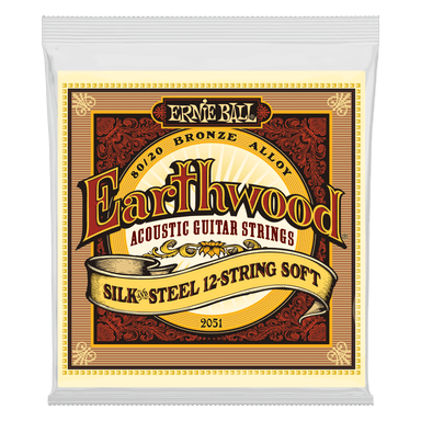 Ernie Ball Earthwood Silk & Steel Soft 12-String 80/20 Bronze Acoustic Guitar Strings - 9-46 Gauge-Buzz Music