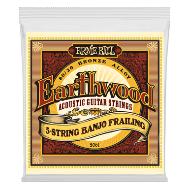 Ernie Ball Earthwood 5-String Banjo Frailing Loop End 80/20 Bronze Acoustic Guitar Strings - 10-24 Gauge-Buzz Music