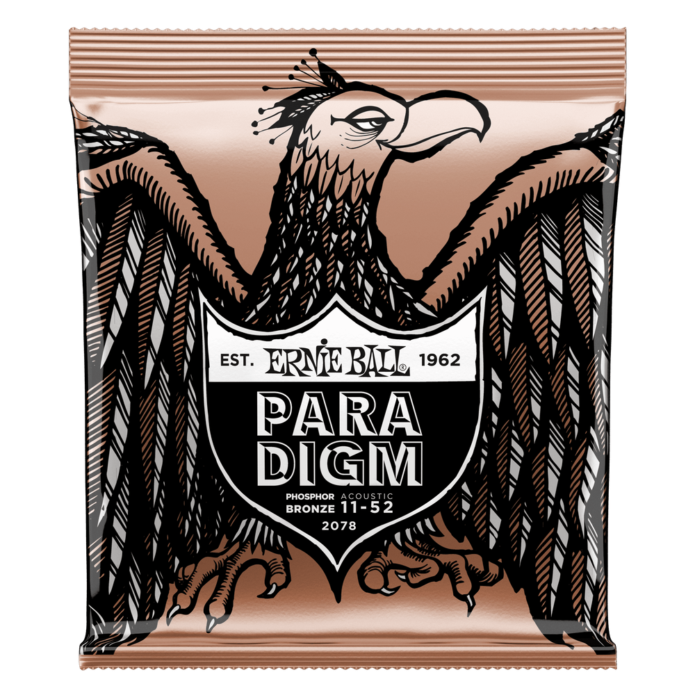 Ernie Ball Paradigm Light Phosphor Bronze Acoustic Guitar Strings - 11-52 Gauge-Buzz Music