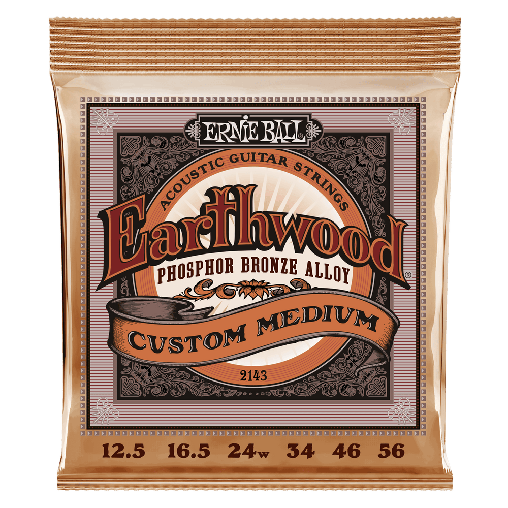 Ernie Ball Erthwd Custom Med Phos Brnz Ac Gtr Strings 12.5 56-Buzz Music