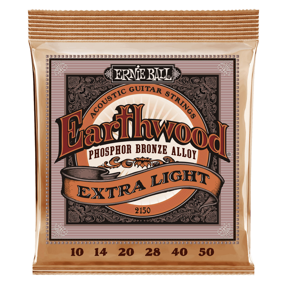 Ernie Ball Earthwood Extra Light Phosphor Bronze Acoustic Guitar Strings - 10-50 Gauge-Buzz Music