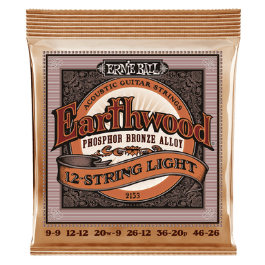 Ernie Ball Earthwood 12-String Light Phosphor Bronze Acoustic Guitar Strings - 9-46 Gauge-Buzz Music