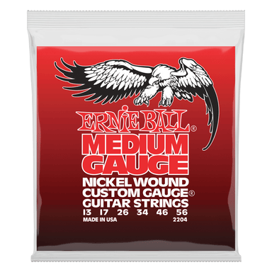 Ernie Ball Medium Nickel Wound W/ Wound G Electric Guitar Strings - 13-56 Gauge-Buzz Music