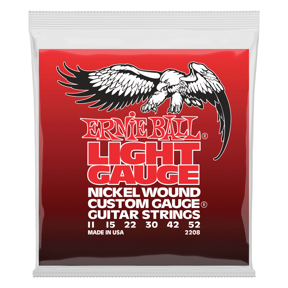 Ernie Ball Light Nickel Wound W/ Wound G Electric Guitar Strings - 11-52 Gauge-Buzz Music