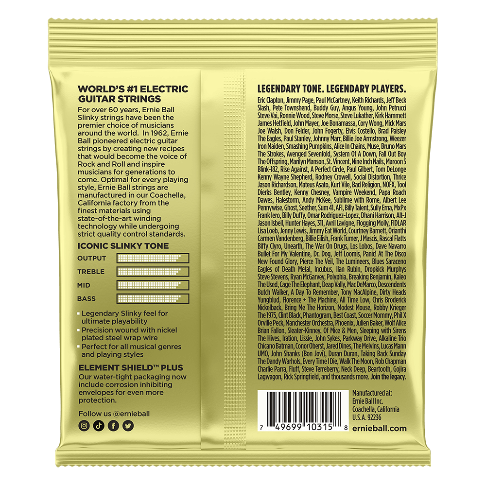 Ernie Ball Mammoth Slinky Nickel Wound Electric Guitar Strings - 12-62 (Wound G) Gauge-Buzz Music