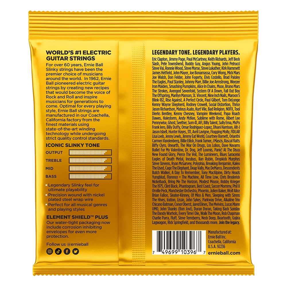 Ernie Ball Skinny Top Beefy Bottom Slinky Nickel Wound Electric Guitar Strings 10 - 54 Gauge-Buzz Music