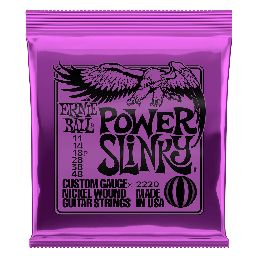 Ernie Ball Power Slinky Nickel Wound Electric Guitar Strings - 11-48 Gauge-Buzz Music