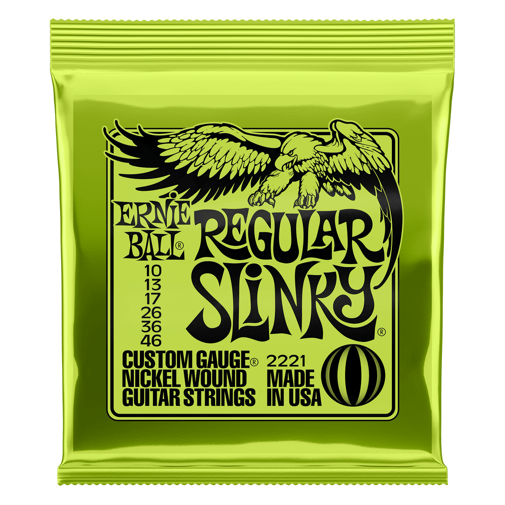 Ernie Ball Regular Slinky Nickel Wound Electric Guitar Strings - 10-46 Gauge-Buzz Music