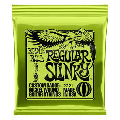 Ernie Ball Regular Slinky Nickel Wound Electric Guitar Strings - 10-46 Gauge-Buzz Music