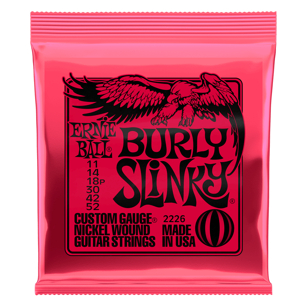 Ernie Ball Burly Slinky Nickelwound Electric Guitar Strings 11 - 52 Gauge-Buzz Music