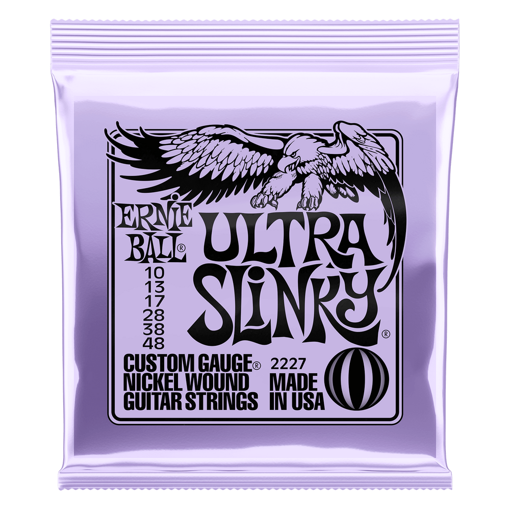 Ernie Ball Ultra Slinky Nickelwound Electric Guitar Strings 10 - 48 Gauge-Buzz Music