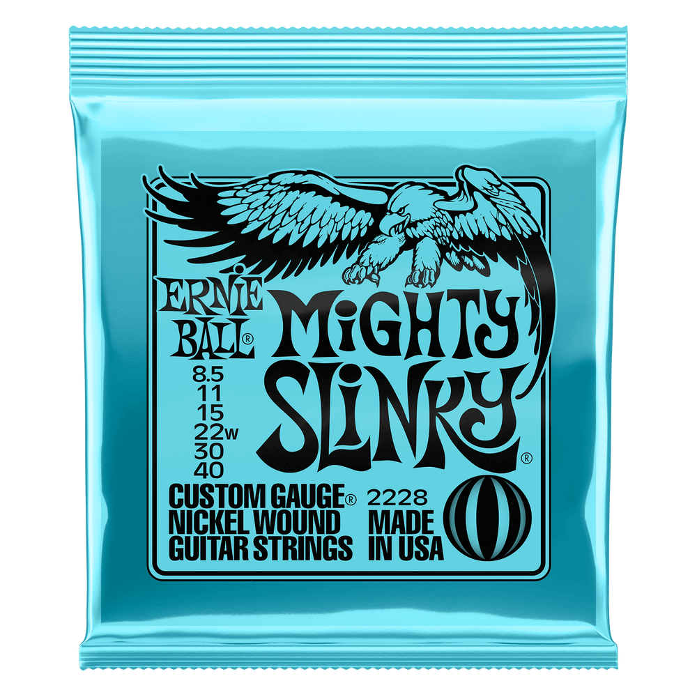 Ernie Ball Mighty Slinky Nickel Wound Electric Guitar Strings 8.5 - 40 Gauge-Buzz Music