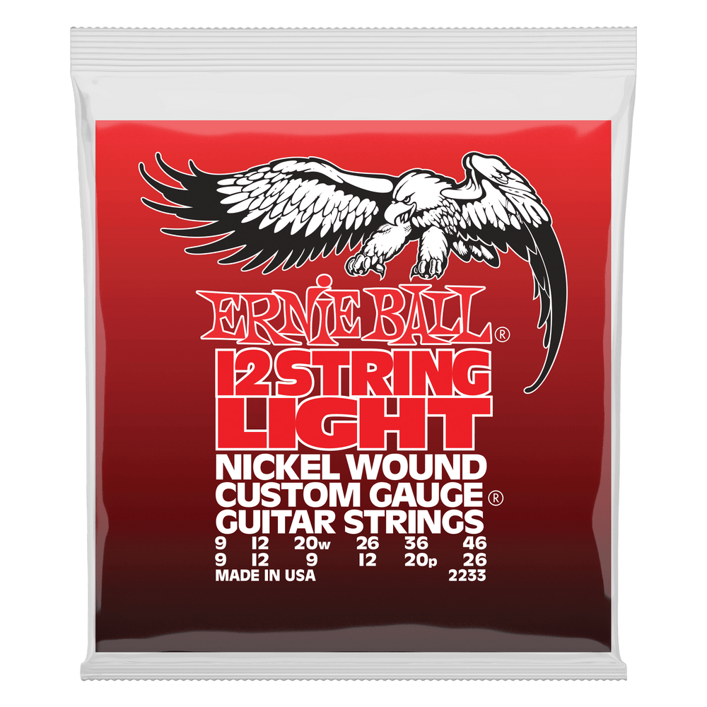 Ernie Ball Light 12-String Nickel Wound Electric Guitar Strings - 9-46 Gauge-Buzz Music