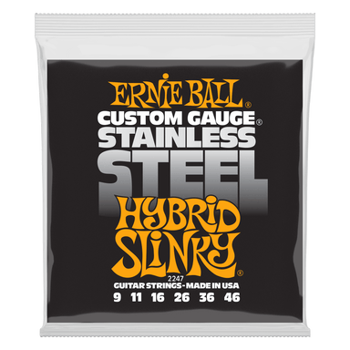 Ernie Ball Hybrid Slinky Stainless Steel Wound Electric Guitar Strings - 9-46 Gauge-Buzz Music