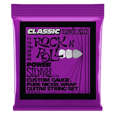 Ernie Ball Power Slinky Classic Rock N Roll Pure Nickel Wrap Electric Guitar Strings - 11-48 Gauge-Buzz Music