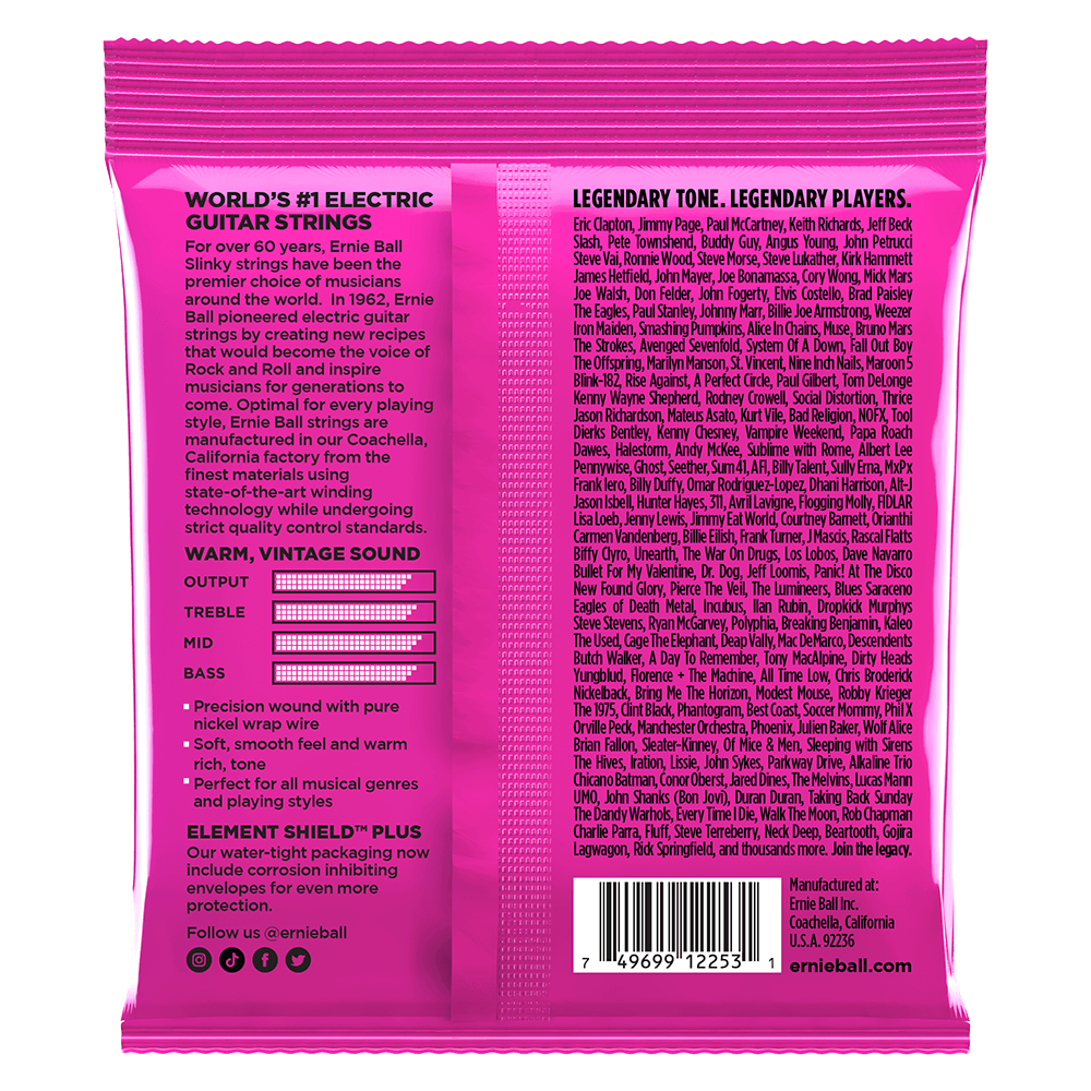 Ernie Ball Super Slinky Classic Rock N Roll Pure Nickel Wrap Electric Guitar Strings - 9-42 Gauge-Buzz Music