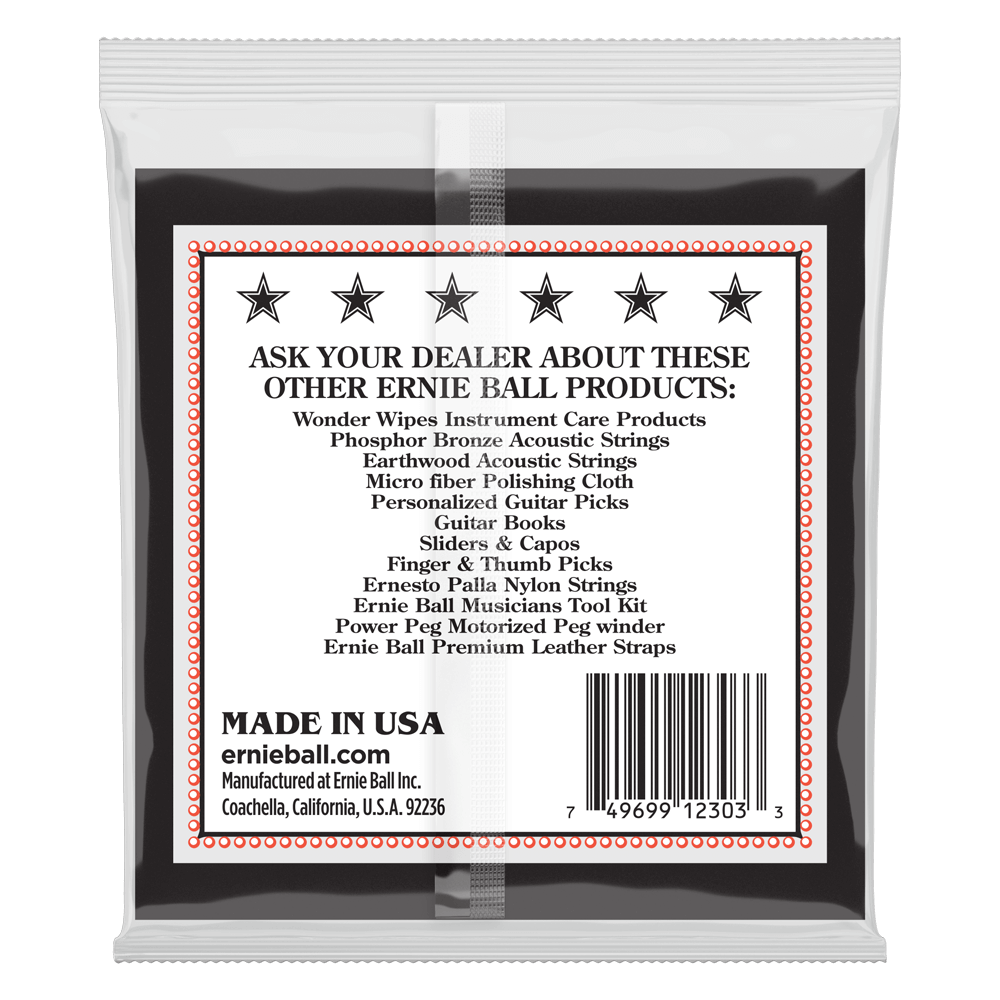 Ernie Ball Medium Loop End Stainless Steel Tenor Banjo Guitar Strings - 10-30 Gauge-Buzz Music