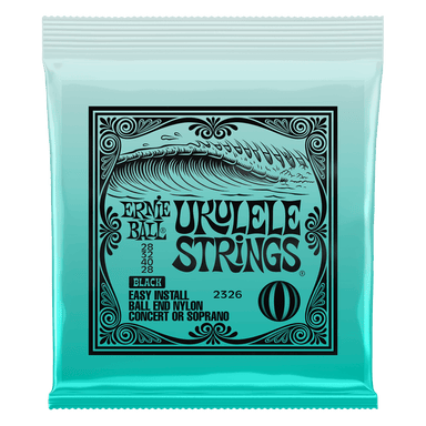 Ernie Ball Concert/Soprano Nylon Ball-End Ukulele Strings - Black-Buzz Music