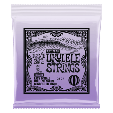 Ernie Ball Concert & Tenor Nylon Ball End Ukulele Strings Wound G - Black-Buzz Music