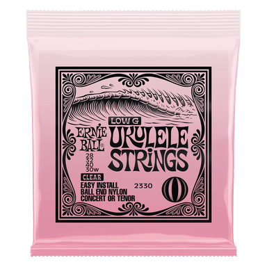 Ernie Ball Concert & Tenor Nylon Ball End Ukulele Strings Wound G - Clear-Buzz Music