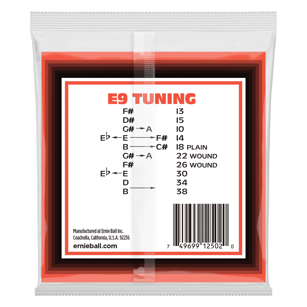 Ernie Ball Pedal Steel 10-String E9 Tuning Nickel Wound Electric Guitar Strings - 13-38 Gauge-Buzz Music