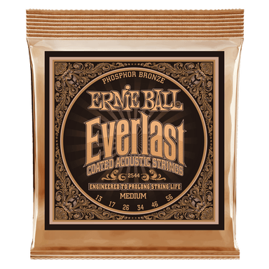 Ernie Ball Everlast Medium Coated Phosphor Bronze Acoustic Guitar Strings - 13-56 Gauge-Buzz Music