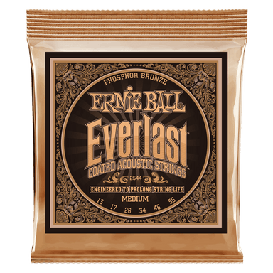 Ernie Ball Everlast Medium Coated Phosphor Bronze Acoustic Guitar Strings - 13-56 Gauge-Buzz Music