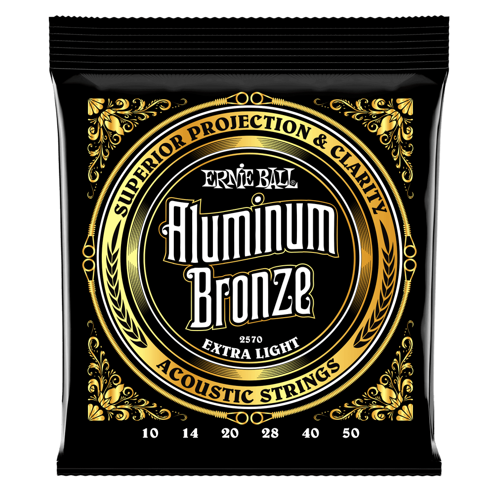 Ernie Ball Extra Light Aluminum Bronze Acoustic Guitar Strings - 10-50 Gauge-Buzz Music