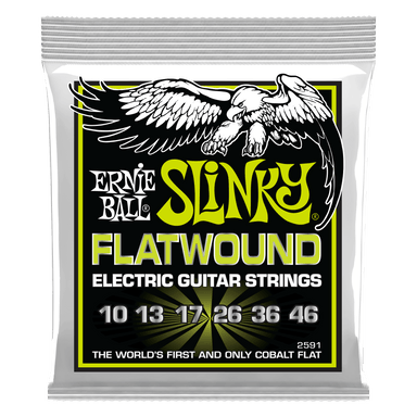 Ernie Ball Regular Slinky Flatwound Electric Guitar Strings - 10 - 46 Gauge-Buzz Music