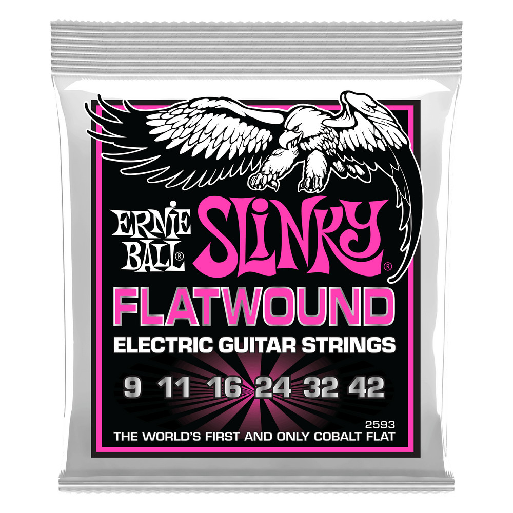 Ernie Ball Super Slinky Flatwound Electric Guitar Strings - 09 - 42 Gauge-Buzz Music