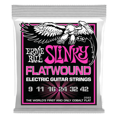 Ernie Ball Super Slinky Flatwound Electric Guitar Strings - 09 - 42 Gauge-Buzz Music