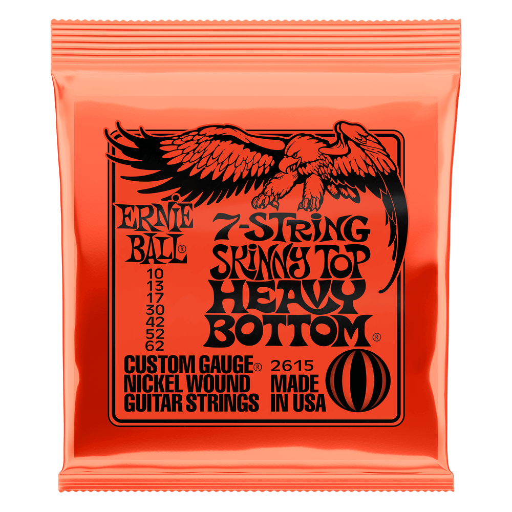 Ernie Ball Skinny Top Heavy Bottom Slinky 7-String Nickel Wound Electric Guitar Strings 10 - 62 Gauge-Buzz Music