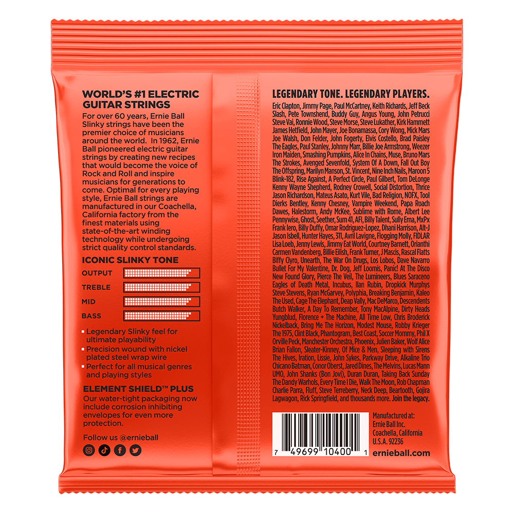 Ernie Ball Skinny Top Heavy Bottom Slinky 7-String Nickel Wound Electric Guitar Strings 10 - 62 Gauge-Buzz Music