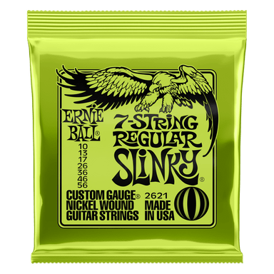 Ernie Ball Regular Slinky 7-String Nickel Wound Electric Guitar Strings - 10-56 Gauge-Buzz Music