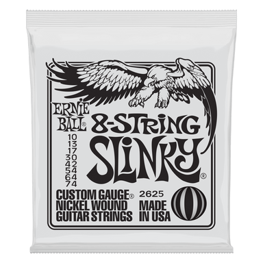 Ernie Ball Slinky 8-String Nickel Wound Electric Guitar Strings - 10-74 Gauge-Buzz Music