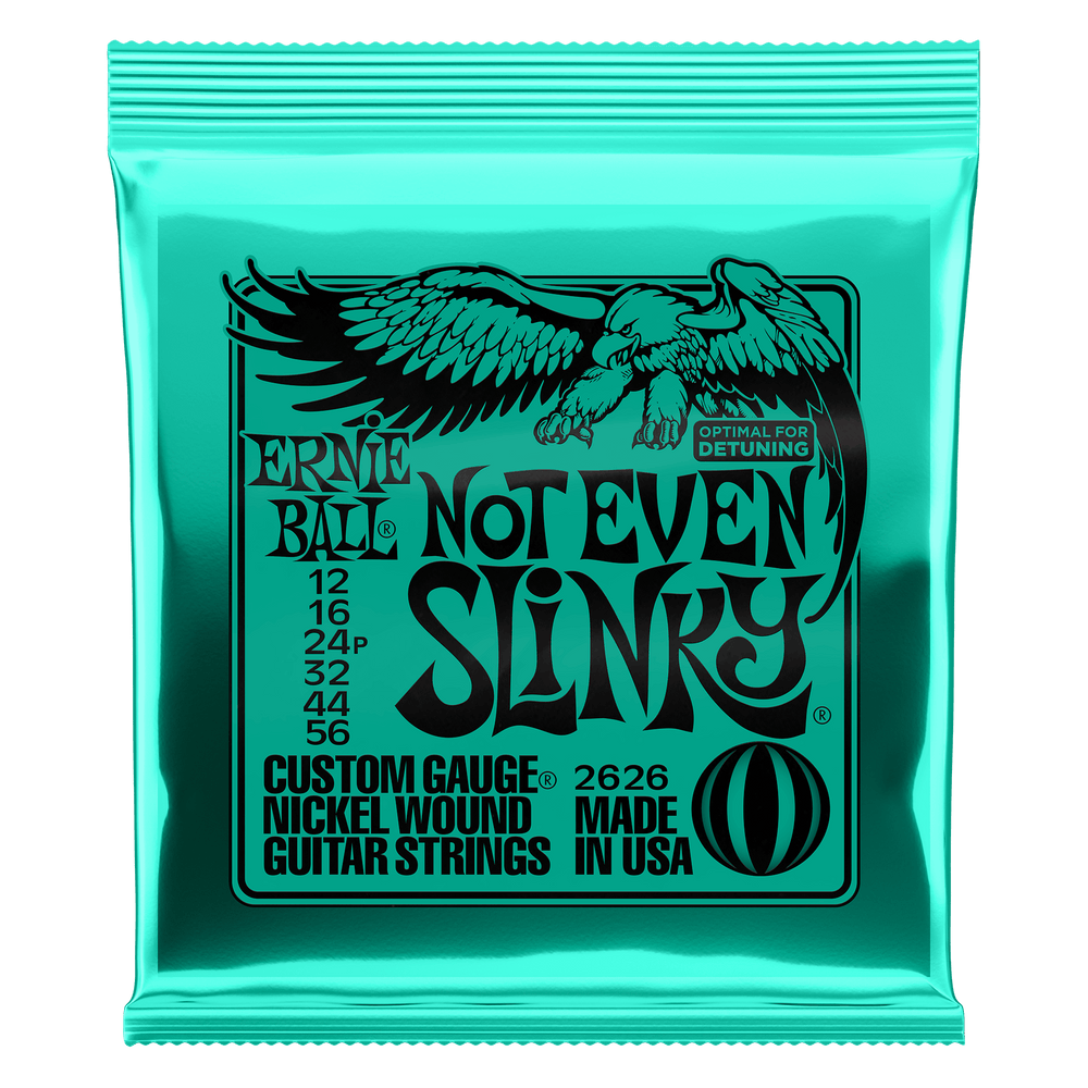 Ernie Ball Not Even Slinky Nickel Wound Electric Guitar Strings - 12-56 Gauge-Buzz Music